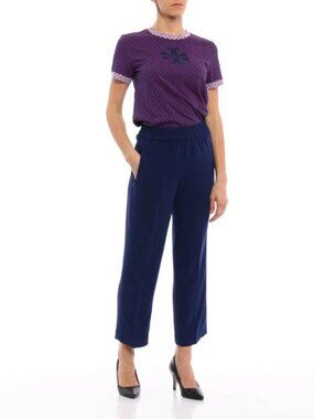 TORY BURCH Addison Navy Sea Trousers Pants Size 6 NWT $295
